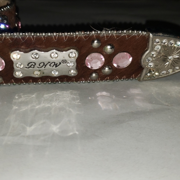 ✔️Brown cowhide bling concho belt - Picture 3 of 4